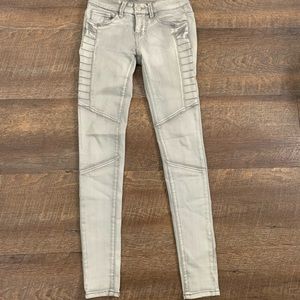 Light wash bike jeans